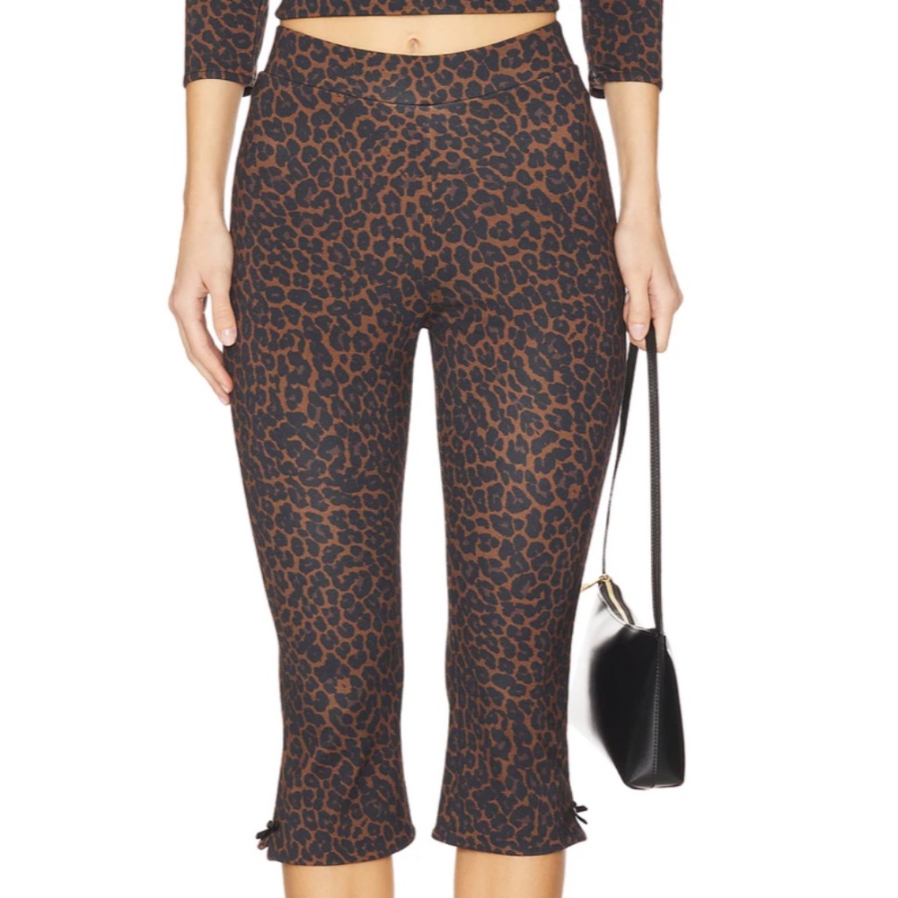 Ganni Metallic Leopard Capris *first photo is style reference only*